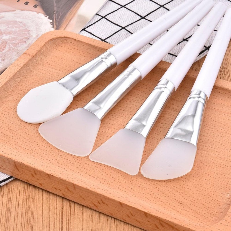 Group Head Brush - 4 pçs/set branco maquiagem silicone máscara
